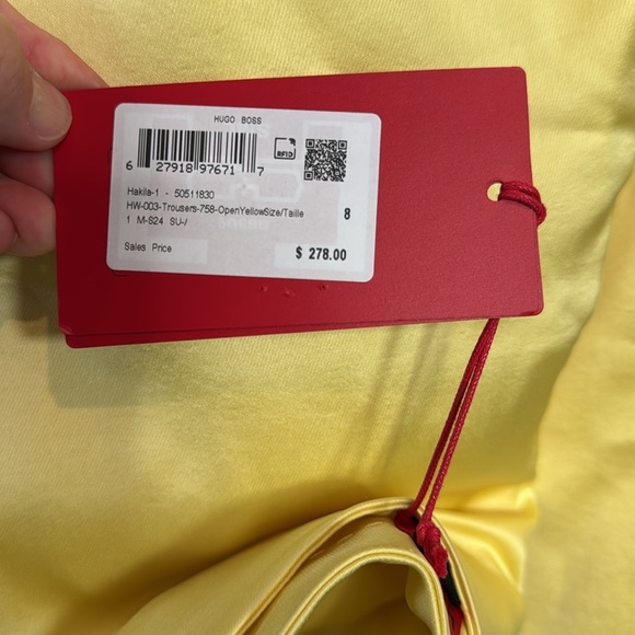 Hugo Women's Wide Leg Cargo Pants - Yellow Yellow Cargo Pants - Picture 6 of 8